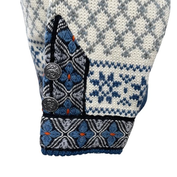 Dale of Norway Blue and White Cardigan Sweater - Picture 9 of 10